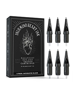 Inlumino Heart Ink - Kugelschreiber Cartridges Saturated Ink - Schwarz - Box a 6 Stk