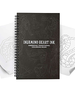 Inlumino Heart Ink - American Traditional Coloring Book