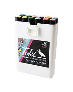 Toki - Fader Marker - 12er Pastell Set