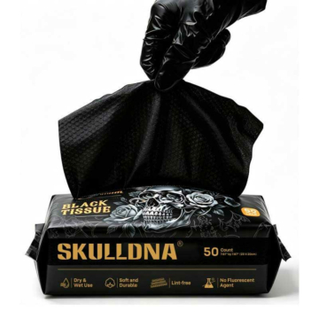 AVA - SkullDNA - Premium Cotton Tissue - Schwarz - 50 Stk
