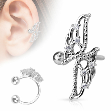 Flügel Ear Cuff - Rhodium