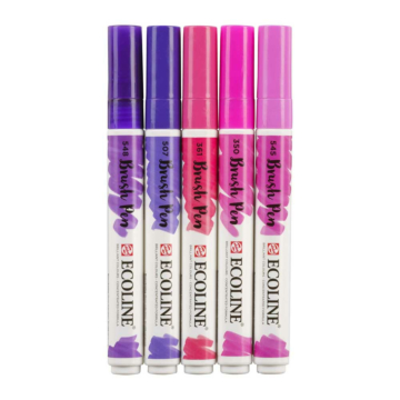 Ecoline - Brush Pen - 5er Set - Violett