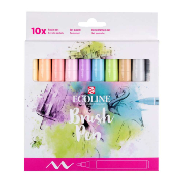 Ecoline - Brush Pen - 10er Set - Pastelfarben