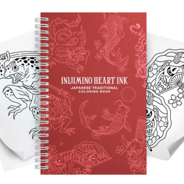 Inlumino Heart Ink - Japanese Traditional Coloring Book