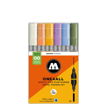 Molotow - ONE4ALL - Twin Marker 6er Set - Pastel Modern