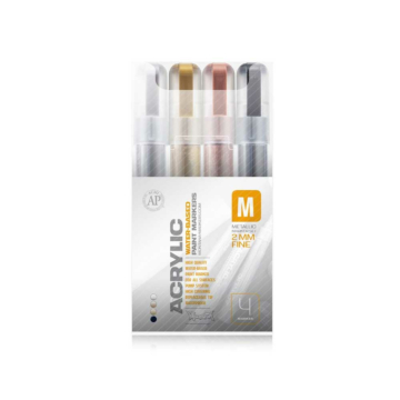 Montana - Acrylic Marker 4er Set - Metallic - Fine
