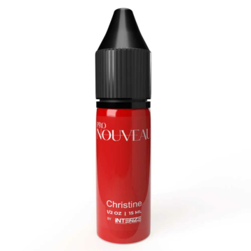 Pro Nouveau - Christine 15ml bottle of red PMU ink, high-quality vegan permanent makeup color