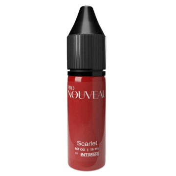 Pro Nouveau - Scarlet 15ml bottle of red PMU ink, high-quality vegan permanent makeup color