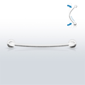 Flexibel - Barbell - PTFE - 1.2mm - Acryl Kugel