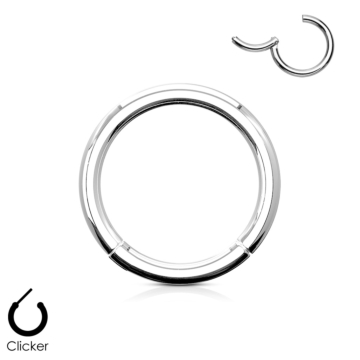 Endlos Ring mit Klickverschluss - Titan - 1.2mm