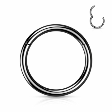 Endlos Ring mit Klickverschluss - Titan PVD - 1.2mm