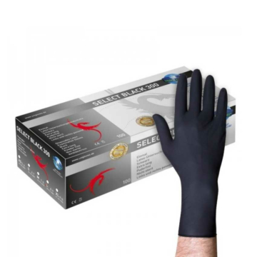 Unigloves - Select Black 300 - Extra Lange Latex Handschuhe