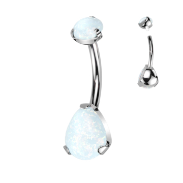 Opal Bauchnabel Piercing - Titan - 1.6mm