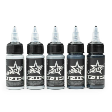 UNISTAR COLORS Ink - Basic Gray Set