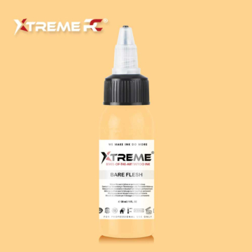 Xtreme Ink Bare Flesh - 30ml bottle of beige tattoo ink, high-quality vegan tattoo color, available at the local shop in Switzerland.