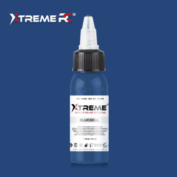 XTreme Ink - Bluebell 30ml, blue vegan tattoo ink. High-quality, long-lasting, and skin-friendly tattoo ink in Bluebell.