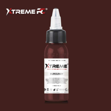 XTreme Ink - Burgundy 30ml, burgunderrote vegane Tätowierfarbe. Hochwertige, langanhaltende und hautverträgliche Tätowierfarbe in Burgundy.