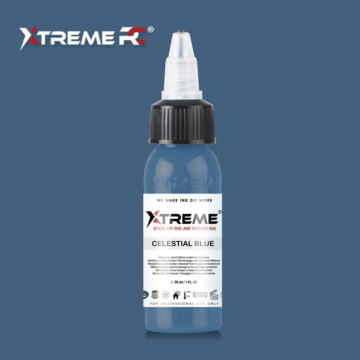 XTreme Ink - Celestial Blue 30ml, celestial blue vegan tattoo ink. High-quality, long-lasting, and skin-friendly tattoo ink in Celestial Blue