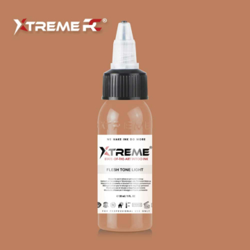 XTreme Ink - Flesh Tone Light 30ml, helle fleischfarbene vegane Tätowierfarbe. Hochwertige, langanhaltende und hautverträgliche Tätowierfarbe in Flesh Tone Light