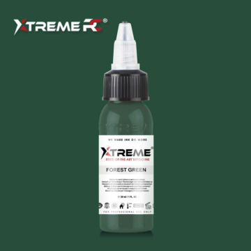 treme Ink Forest Green - 30ml bottle of green tattoo ink