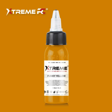 Xtreme Ink Funky Yellow - 30ml bottle of yellow tattoo ink