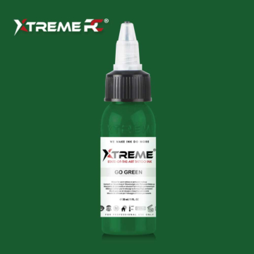 Xtreme Ink Go Green - 30ml bottle of green tattoo ink