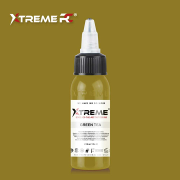 Xtreme Ink Green Tea - 30ml bottle of green tattoo ink