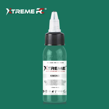 Xtreme Ink Kimono - 30ml bottle of green tattoo ink