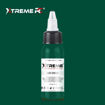 Xtreme Ink Leaf Green - 30ml bottle of green tattoo ink