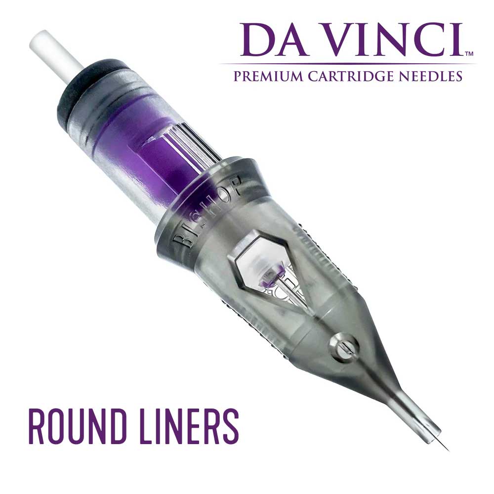 Bishop Davinci V2 - Roundliners, Tattoo Liner Needles, Tattoo Needle for Lines, Bishop Tattoo Liner Needles, Davinci  Liner Cartridges